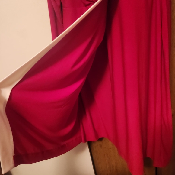 Kasper Red and White Faux Wrap  Dress - XXL - Picture 3 of 6